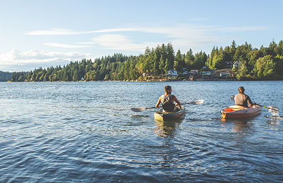 Kayakers on the water.