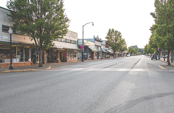 Shelton empty street