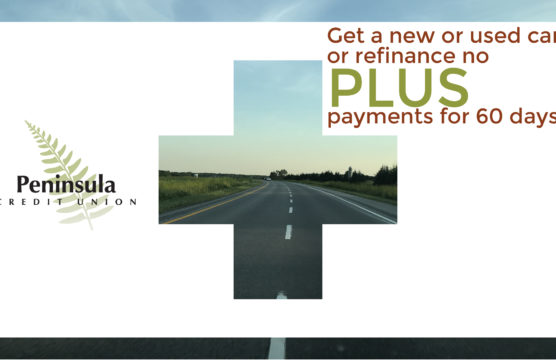 Photo of a road promoting a new auto loan with no payments for 60 days.