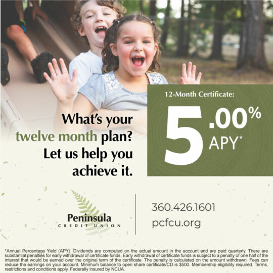 5.00% APY on 12 month certificates